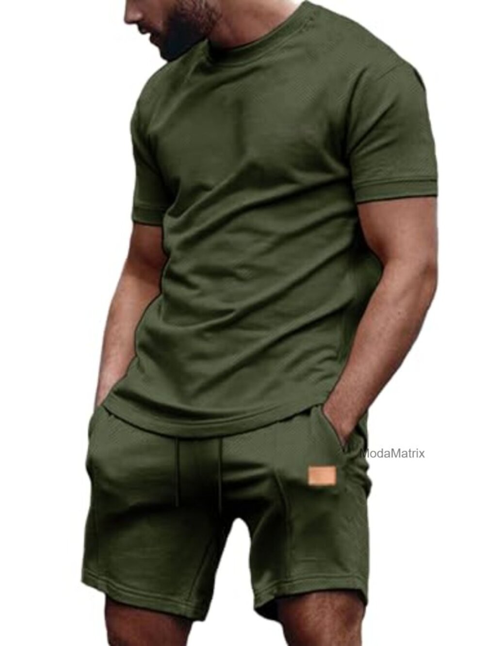 Men's 2 Piece Outfit Anti-wrinkle T Shirt and Shorts Set